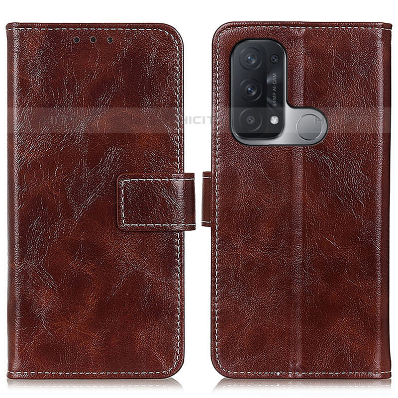 Coque Portefeuille Livre Cuir Etui Clapet K04Z pour Oppo Reno5 A Marron Plus