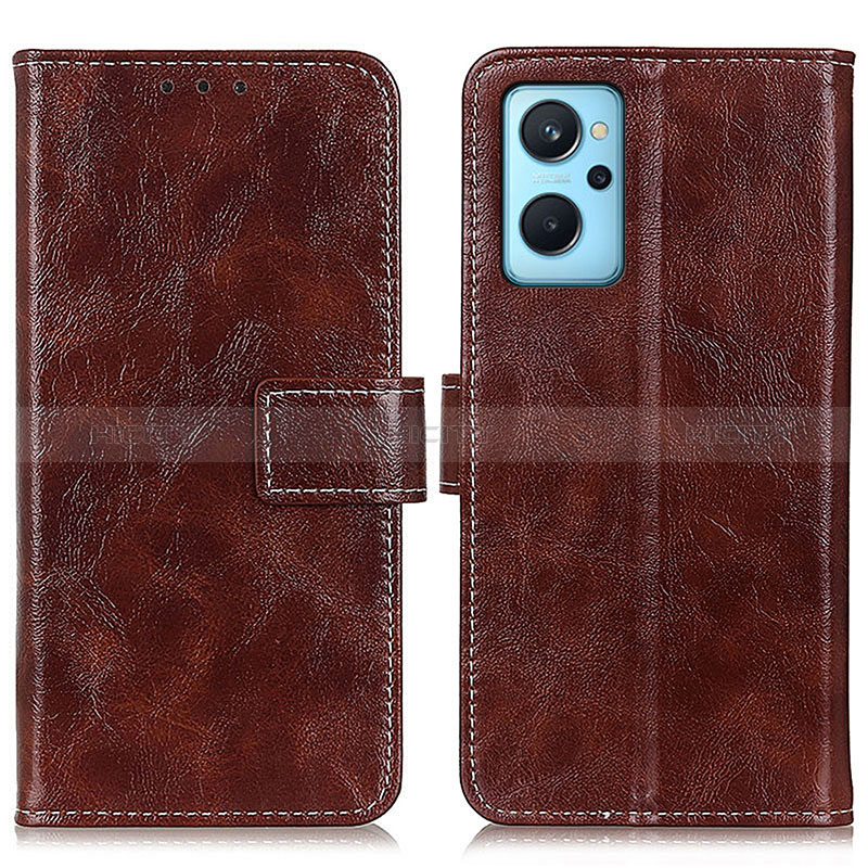 Coque Portefeuille Livre Cuir Etui Clapet K04Z pour Realme 9i 4G Marron Plus