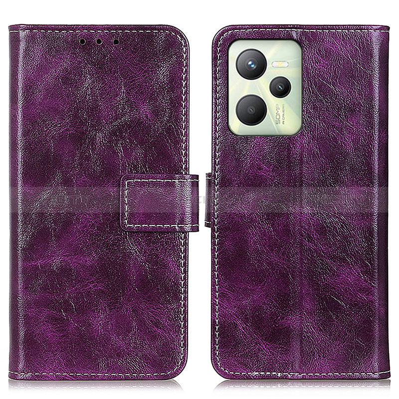 Coque Portefeuille Livre Cuir Etui Clapet K04Z pour Realme Narzo 50A Prime Violet Plus