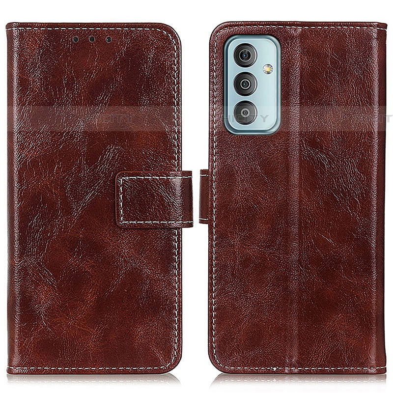 Coque Portefeuille Livre Cuir Etui Clapet K04Z pour Samsung Galaxy M13 4G Marron Plus