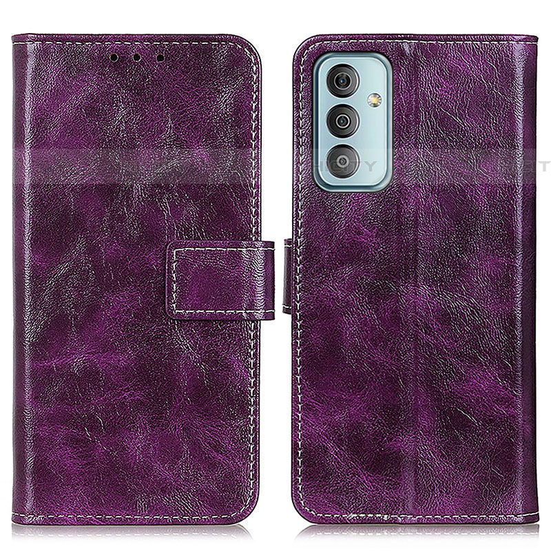 Coque Portefeuille Livre Cuir Etui Clapet K04Z pour Samsung Galaxy M13 4G Violet Plus