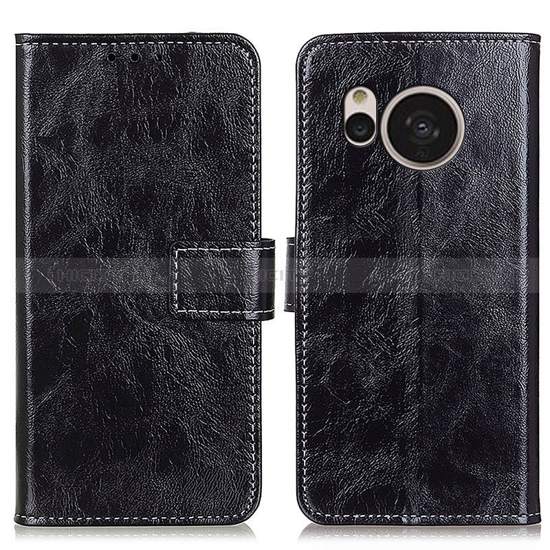 Coque Portefeuille Livre Cuir Etui Clapet K04Z pour Sharp Aquos Sense7 Plus Noir Plus