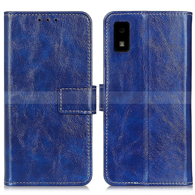 Coque Portefeuille Livre Cuir Etui Clapet K04Z pour Sharp Aquos wish Bleu Plus