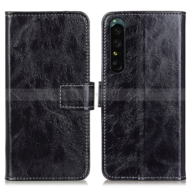 Coque Portefeuille Livre Cuir Etui Clapet K04Z pour Sony Xperia 1 IV SO-51C Noir Plus