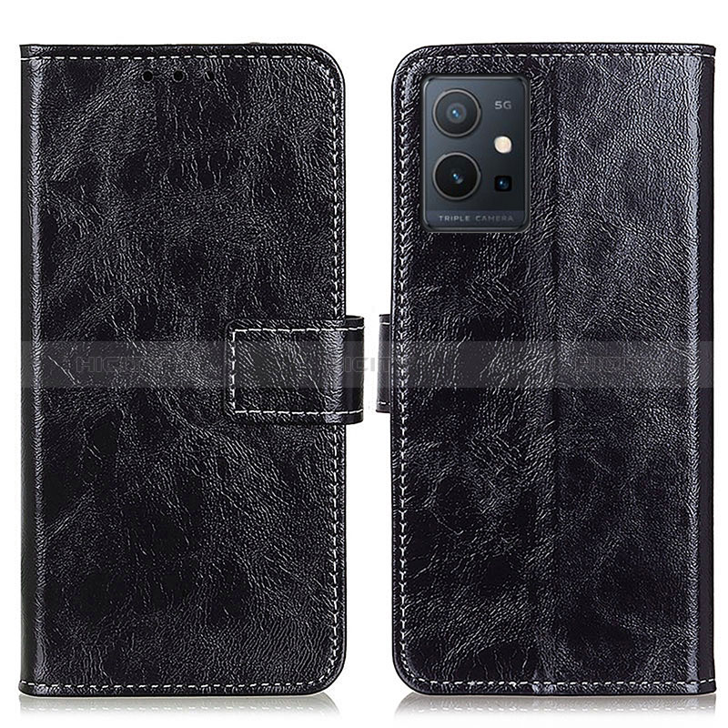 Coque Portefeuille Livre Cuir Etui Clapet K04Z pour Vivo Y33e 5G Noir Plus