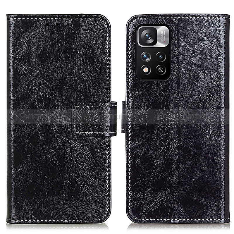 Coque Portefeuille Livre Cuir Etui Clapet K04Z pour Xiaomi Mi 11i 5G (2022) Noir Plus