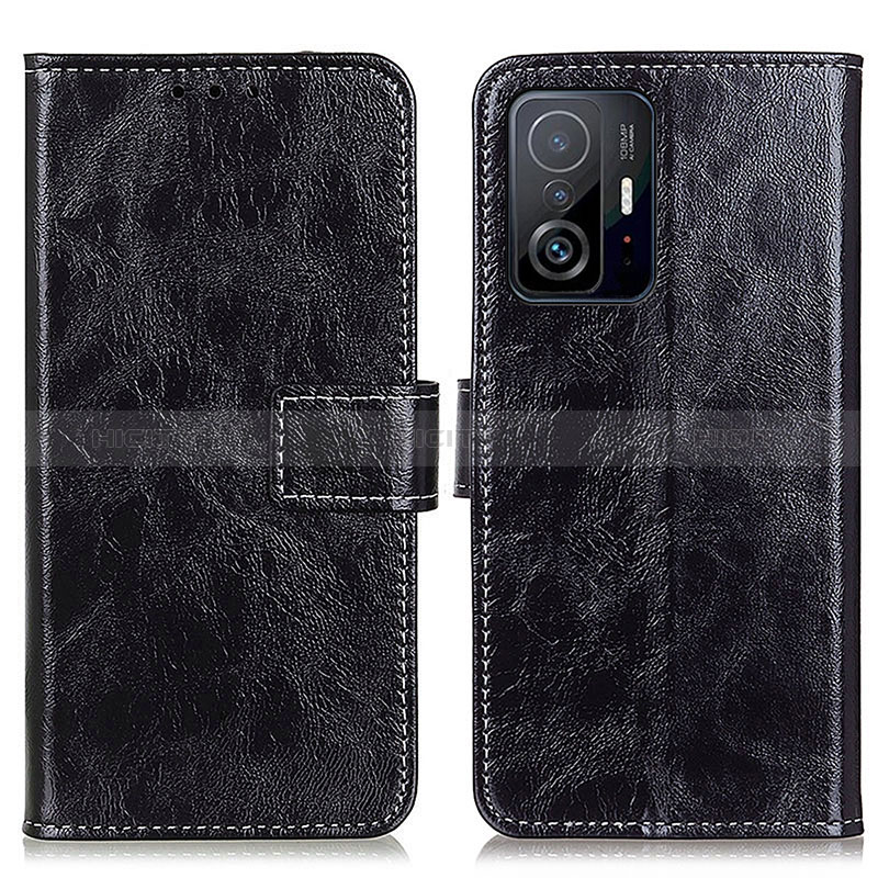 Coque Portefeuille Livre Cuir Etui Clapet K04Z pour Xiaomi Mi 11T Pro 5G Noir Plus