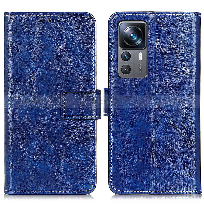 Coque Portefeuille Livre Cuir Etui Clapet K04Z pour Xiaomi Mi 12T Pro 5G Bleu Plus