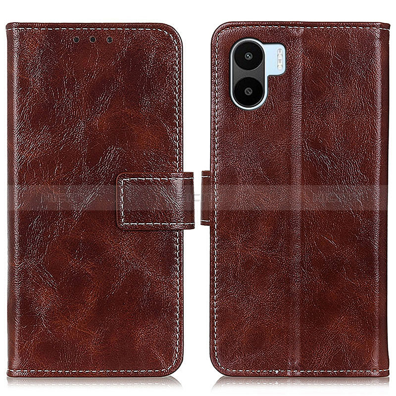 Coque Portefeuille Livre Cuir Etui Clapet K04Z pour Xiaomi Poco C50 Marron Plus