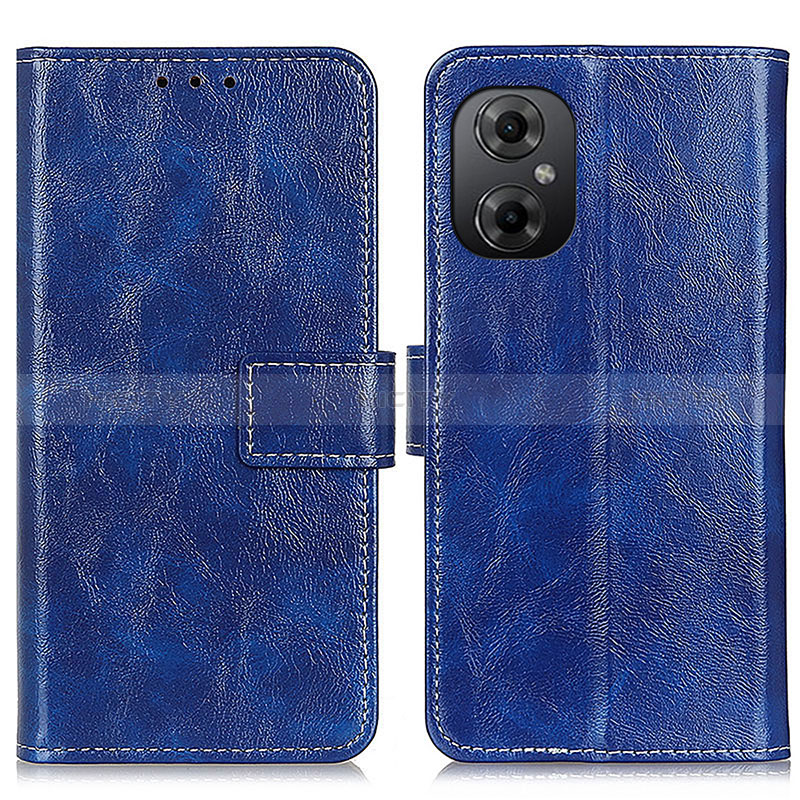 Coque Portefeuille Livre Cuir Etui Clapet K04Z pour Xiaomi Poco M4 5G Bleu Plus