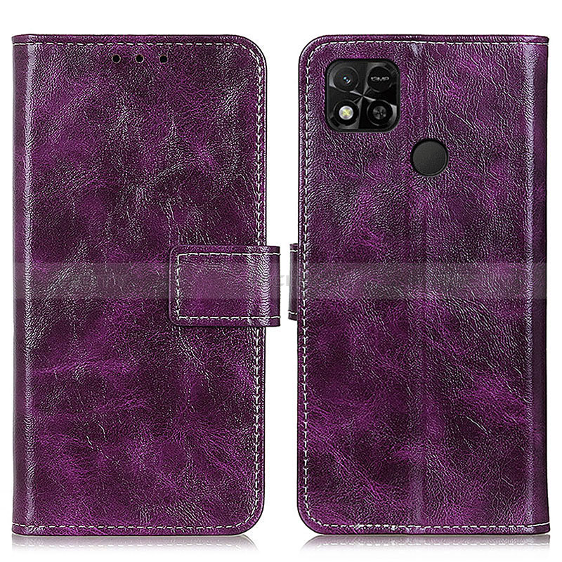 Coque Portefeuille Livre Cuir Etui Clapet K04Z pour Xiaomi Redmi 10A 4G Violet Plus