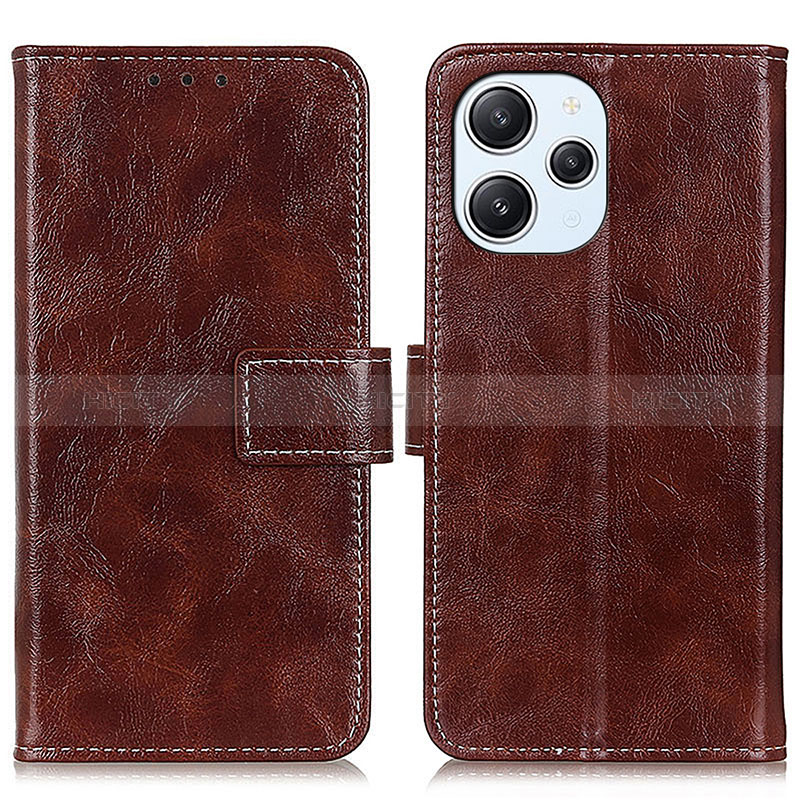 Coque Portefeuille Livre Cuir Etui Clapet K04Z pour Xiaomi Redmi 12 4G Marron Plus