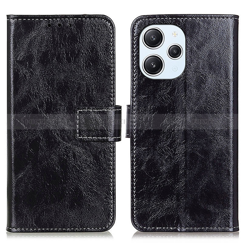 Coque Portefeuille Livre Cuir Etui Clapet K04Z pour Xiaomi Redmi 12 4G Noir Plus