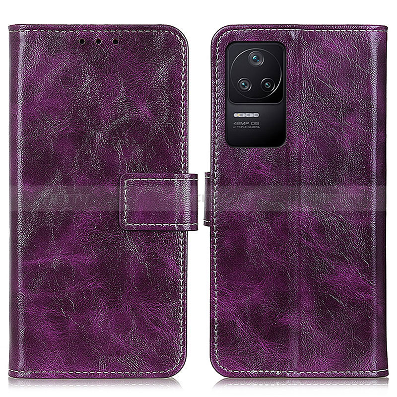 Coque Portefeuille Livre Cuir Etui Clapet K04Z pour Xiaomi Redmi K40S 5G Violet Plus