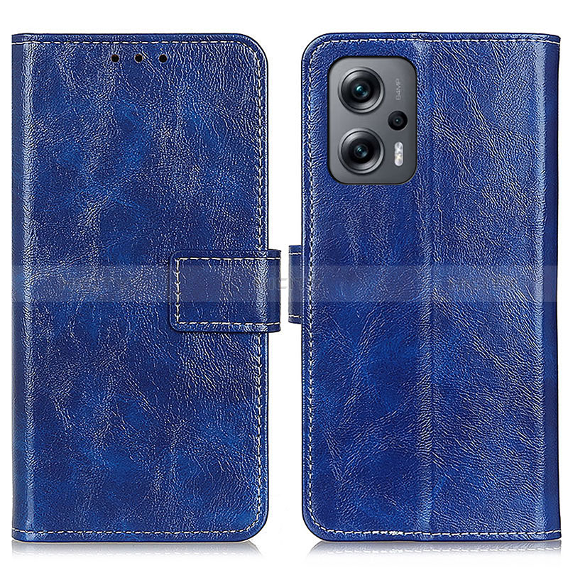 Coque Portefeuille Livre Cuir Etui Clapet K04Z pour Xiaomi Redmi K50i 5G Bleu Plus