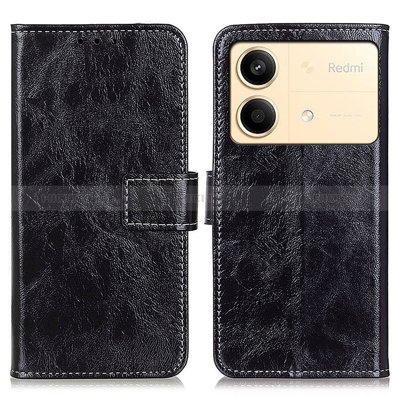 Coque Portefeuille Livre Cuir Etui Clapet K04Z pour Xiaomi Redmi Note 13R Pro 5G Noir Plus