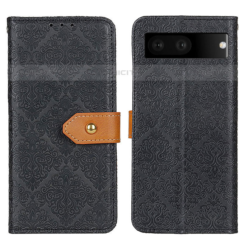 Coque Portefeuille Livre Cuir Etui Clapet K05Z pour Google Pixel 7 5G Noir Plus