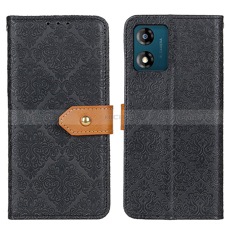 Coque Portefeuille Livre Cuir Etui Clapet K05Z pour Motorola Moto E13 Noir Plus