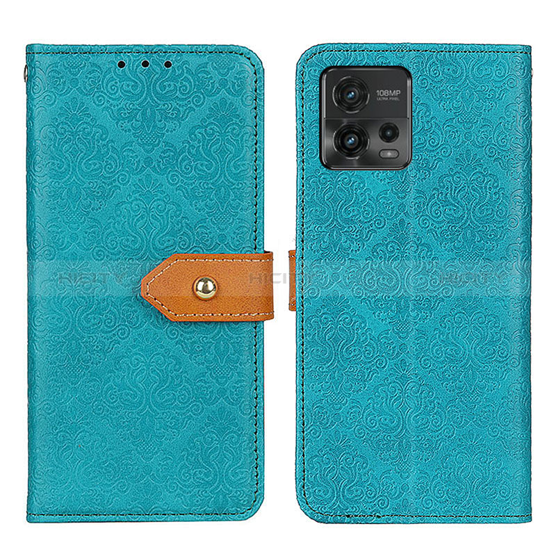 Coque Portefeuille Livre Cuir Etui Clapet K05Z pour Motorola Moto G72 Vert Plus