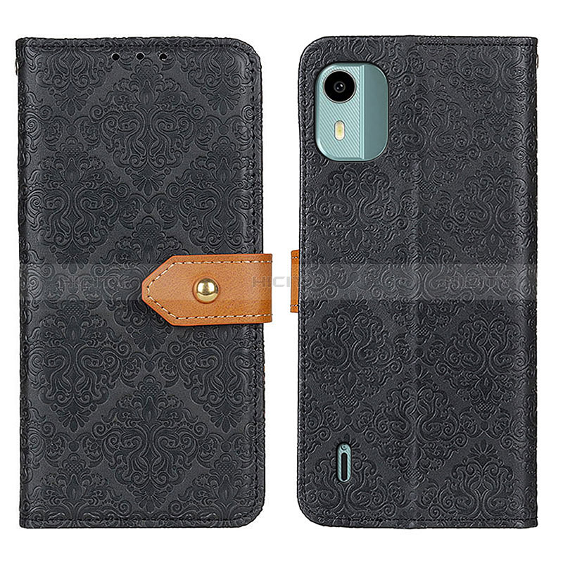 Coque Portefeuille Livre Cuir Etui Clapet K05Z pour Nokia C12 Noir Plus