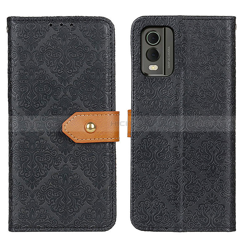 Coque Portefeuille Livre Cuir Etui Clapet K05Z pour Nokia C210 Noir Plus