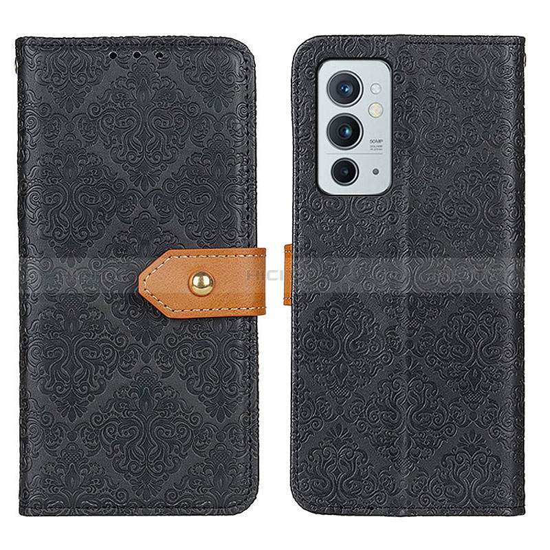 Coque Portefeuille Livre Cuir Etui Clapet K05Z pour OnePlus 9RT 5G Noir Plus