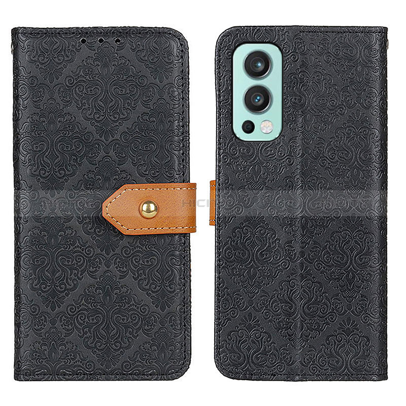 Coque Portefeuille Livre Cuir Etui Clapet K05Z pour OnePlus Nord 2 5G Noir Plus