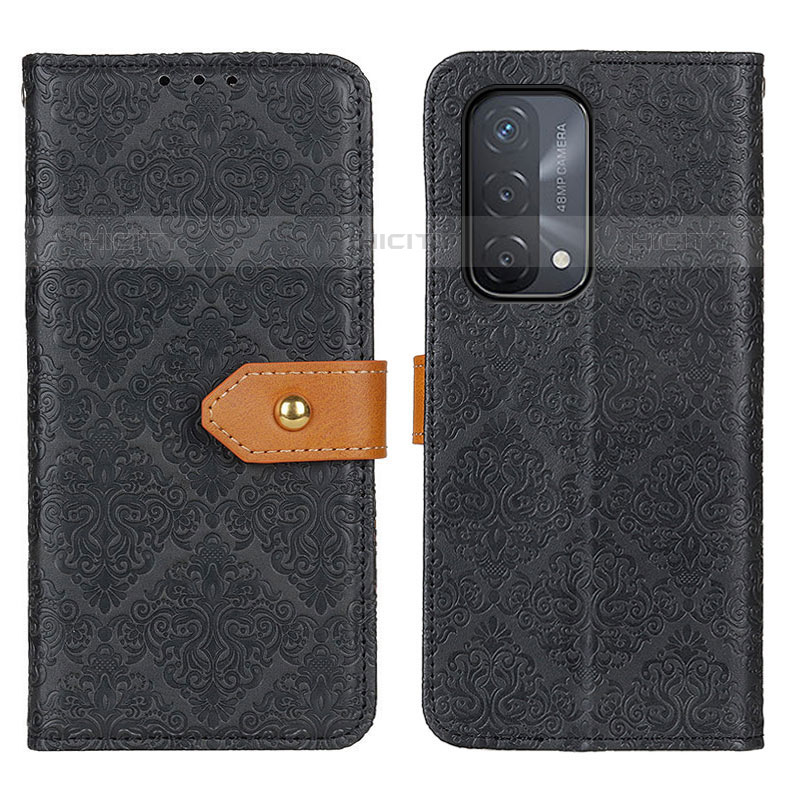 Coque Portefeuille Livre Cuir Etui Clapet K05Z pour OnePlus Nord N200 5G Noir Plus