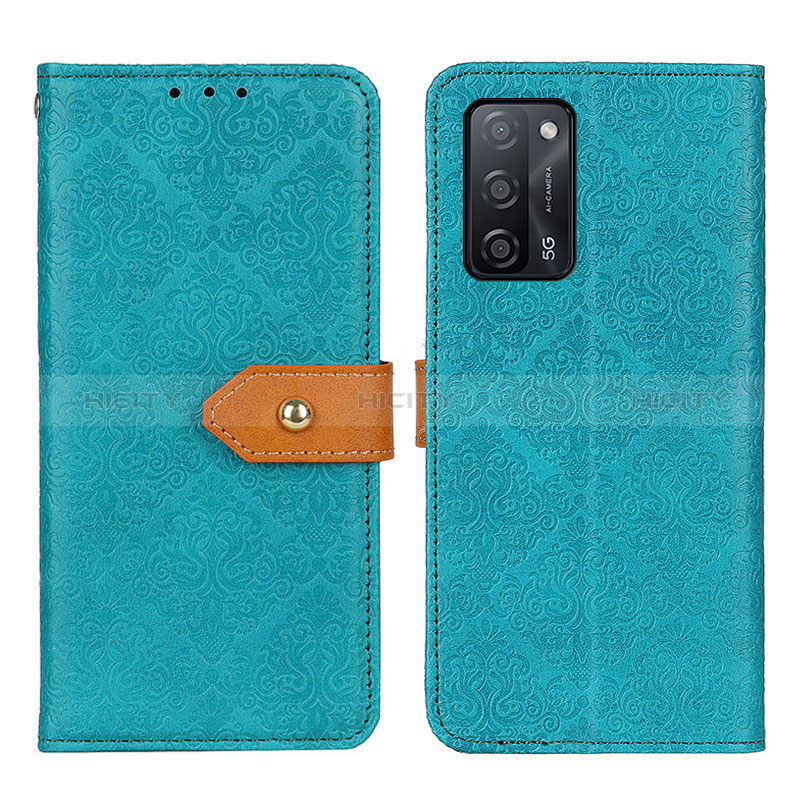 Coque Portefeuille Livre Cuir Etui Clapet K05Z pour Oppo A56 5G Vert Plus