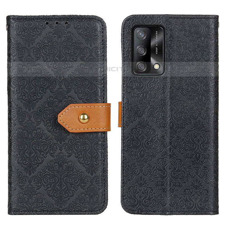 Coque Portefeuille Livre Cuir Etui Clapet K05Z pour Oppo A74 4G Noir Plus