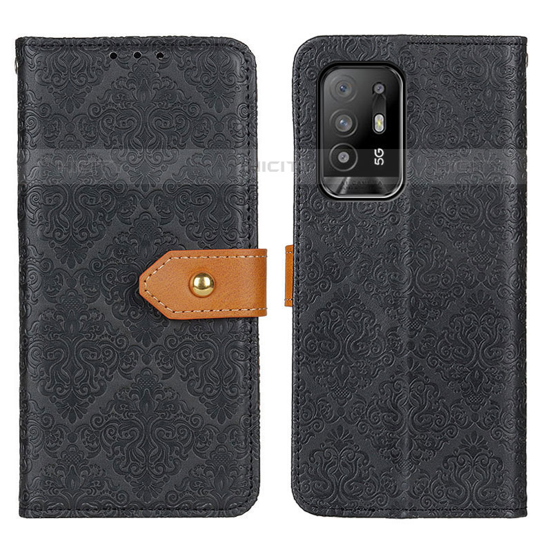 Coque Portefeuille Livre Cuir Etui Clapet K05Z pour Oppo F19 Pro+ Plus 5G Noir Plus