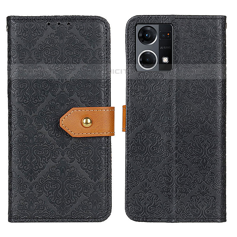 Coque Portefeuille Livre Cuir Etui Clapet K05Z pour Oppo F21s Pro 4G Noir Plus