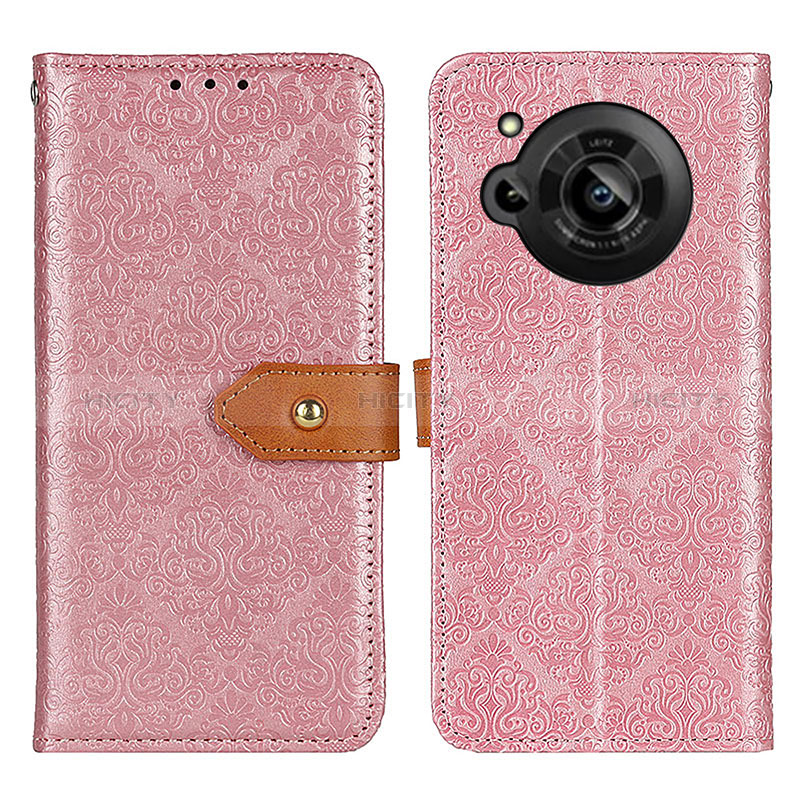 Coque Portefeuille Livre Cuir Etui Clapet K05Z pour Sharp Aquos R7 Rose Plus