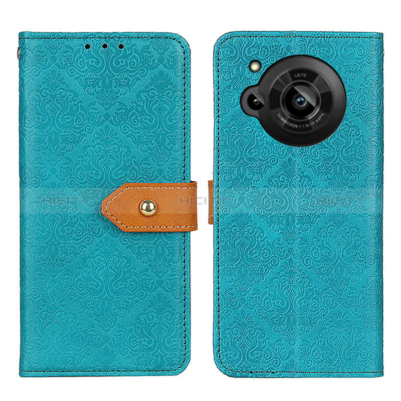 Coque Portefeuille Livre Cuir Etui Clapet K05Z pour Sharp Aquos R7s Vert Plus