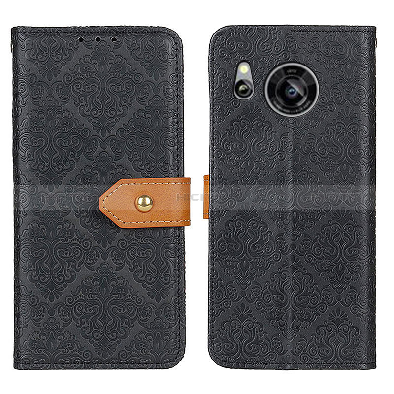 Coque Portefeuille Livre Cuir Etui Clapet K05Z pour Sharp Aquos Sense7 Noir Plus