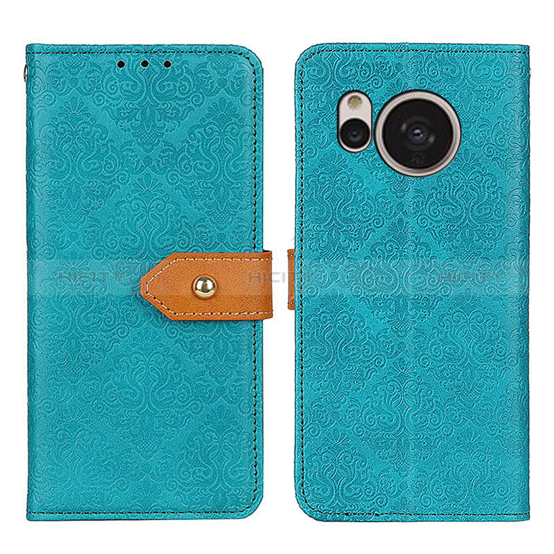 Coque Portefeuille Livre Cuir Etui Clapet K05Z pour Sharp Aquos Sense7 Plus Vert Plus