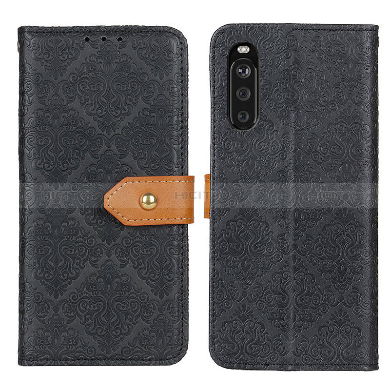 Coque Portefeuille Livre Cuir Etui Clapet K05Z pour Sony Xperia 10 III SO-52B Noir Plus