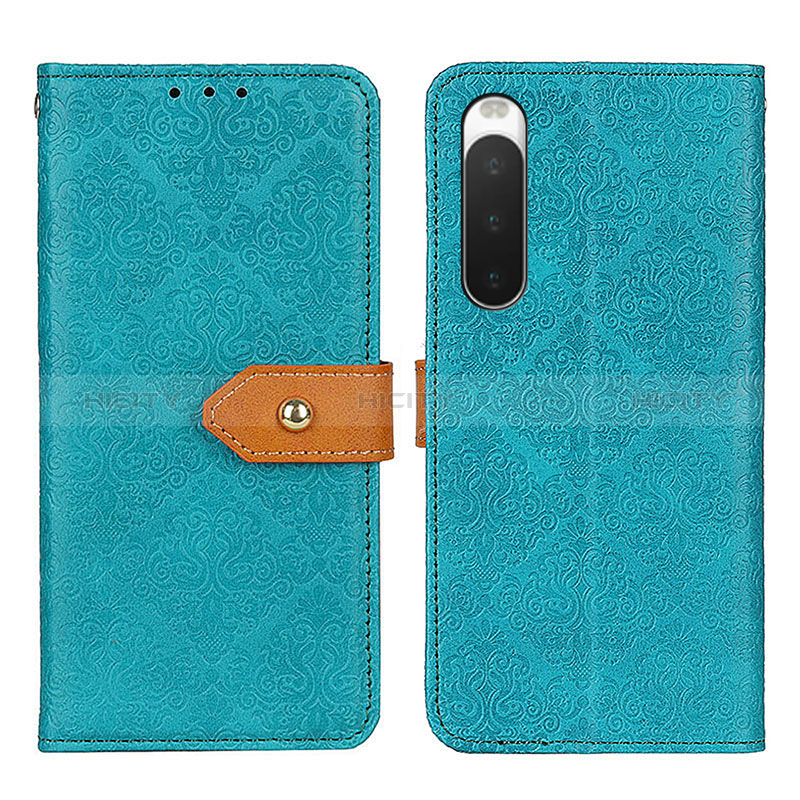 Coque Portefeuille Livre Cuir Etui Clapet K05Z pour Sony Xperia 10 IV SOG07 Vert Plus