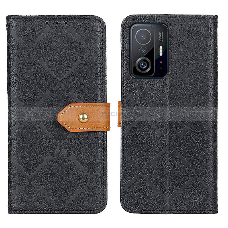 Coque Portefeuille Livre Cuir Etui Clapet K05Z pour Xiaomi Mi 11T Pro 5G Noir Plus