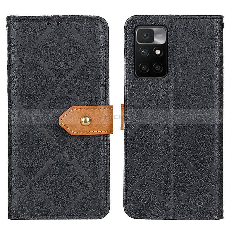 Coque Portefeuille Livre Cuir Etui Clapet K05Z pour Xiaomi Redmi 10 4G Noir Plus