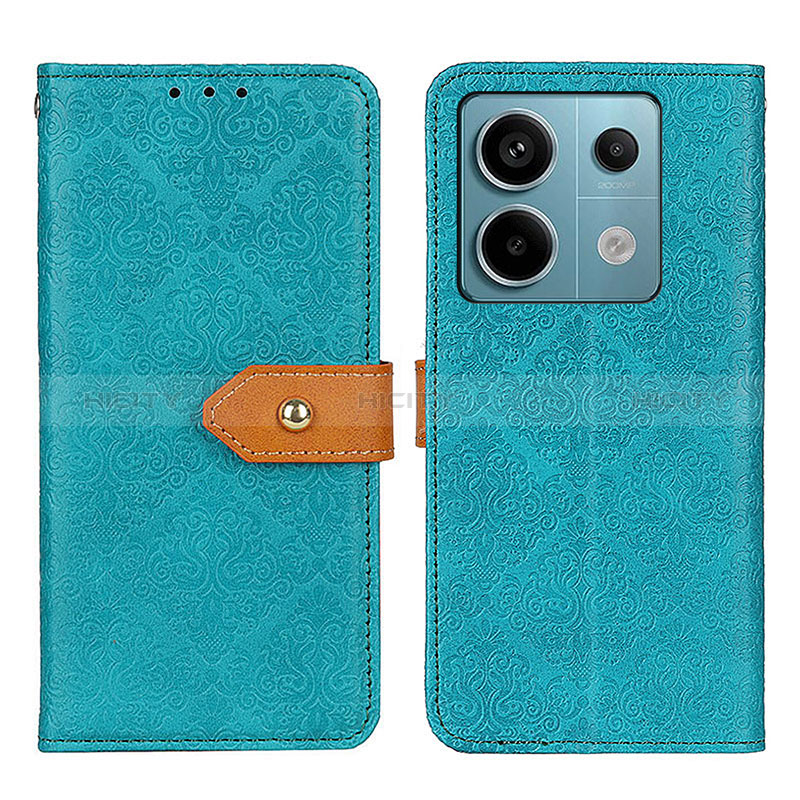 Coque Portefeuille Livre Cuir Etui Clapet K05Z pour Xiaomi Redmi Note 13 Pro 5G Vert Plus