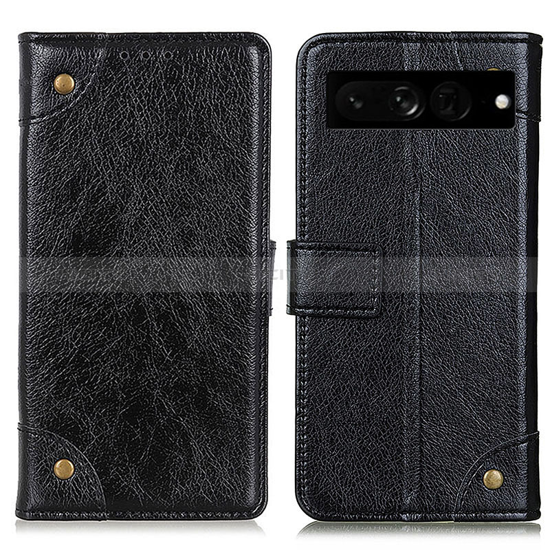 Coque Portefeuille Livre Cuir Etui Clapet K06Z pour Google Pixel 7 Pro 5G Noir Plus