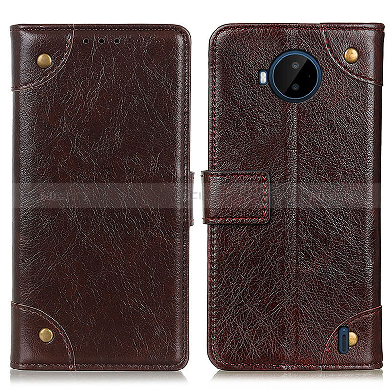 Coque Portefeuille Livre Cuir Etui Clapet K06Z pour Nokia C20 Plus Marron Plus