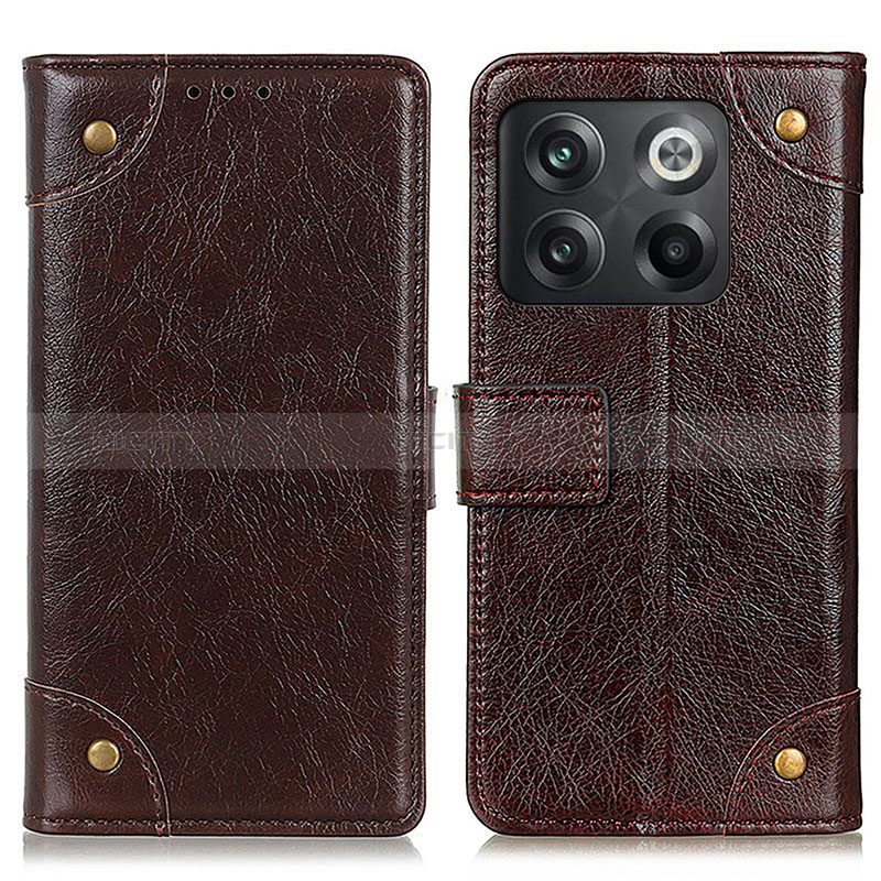 Coque Portefeuille Livre Cuir Etui Clapet K06Z pour OnePlus 10T 5G Marron Plus