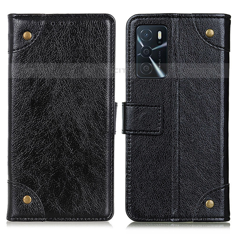 Coque Portefeuille Livre Cuir Etui Clapet K06Z pour Oppo A16s Noir Plus