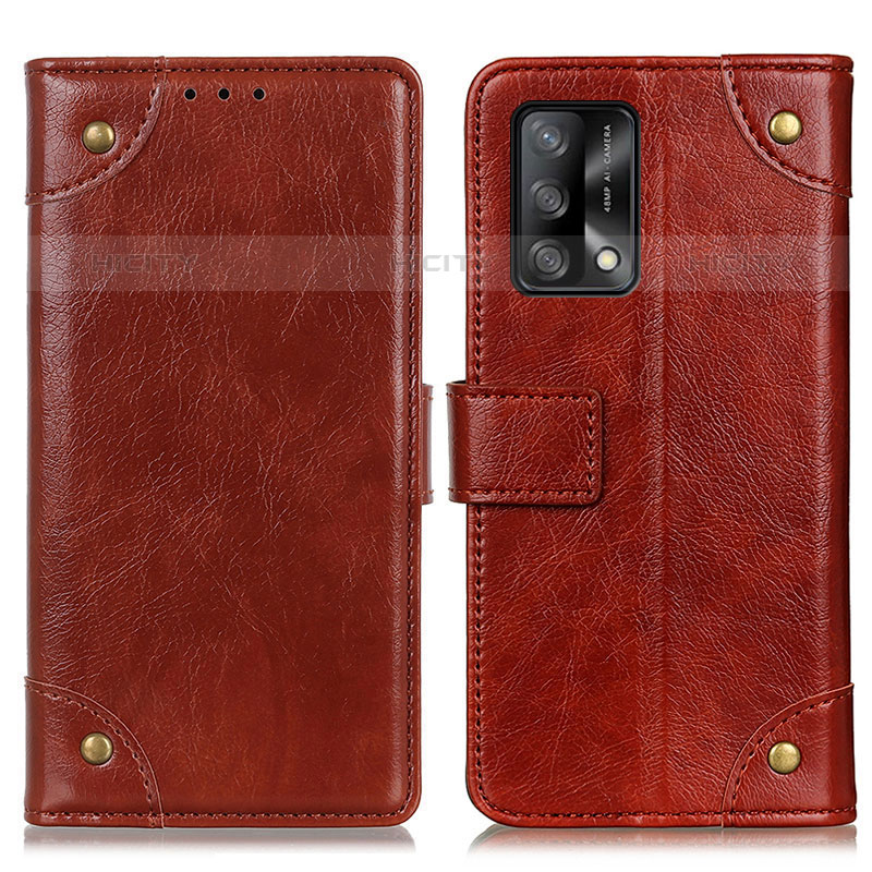 Coque Portefeuille Livre Cuir Etui Clapet K06Z pour Oppo A74 4G Brun Clair Plus