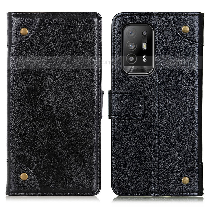 Coque Portefeuille Livre Cuir Etui Clapet K06Z pour Oppo A94 5G Noir Plus