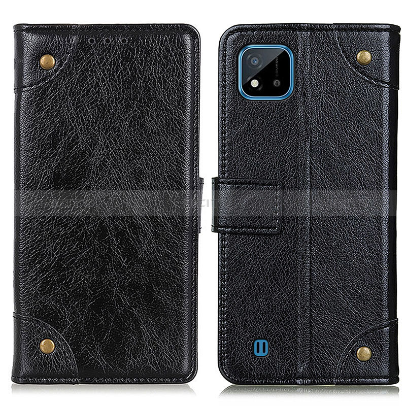 Coque Portefeuille Livre Cuir Etui Clapet K06Z pour Realme C11 (2021) Noir Plus