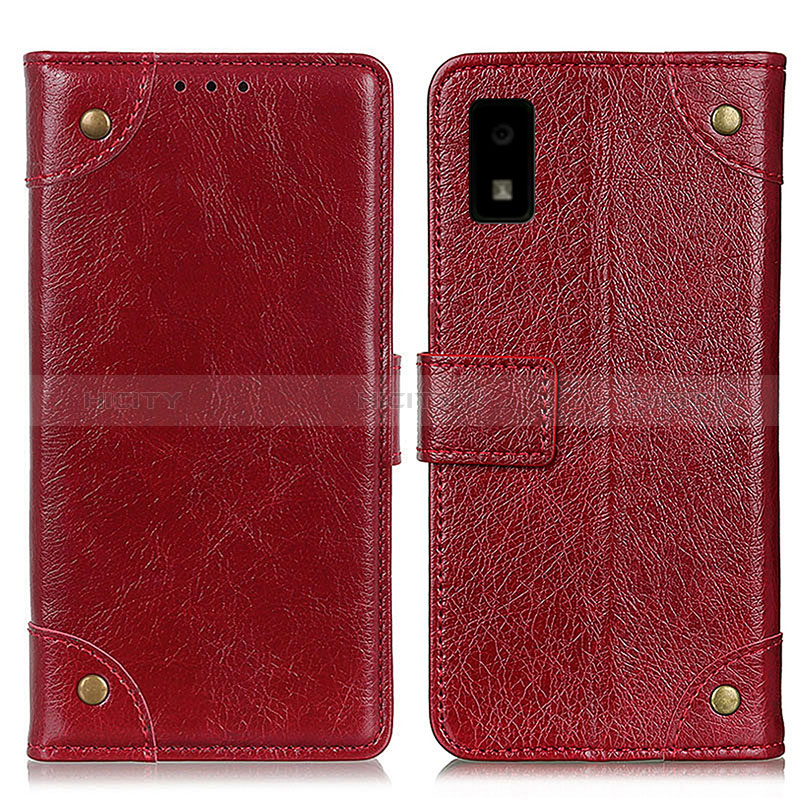 Coque Portefeuille Livre Cuir Etui Clapet K06Z pour Sharp Aquos wish Rouge Plus