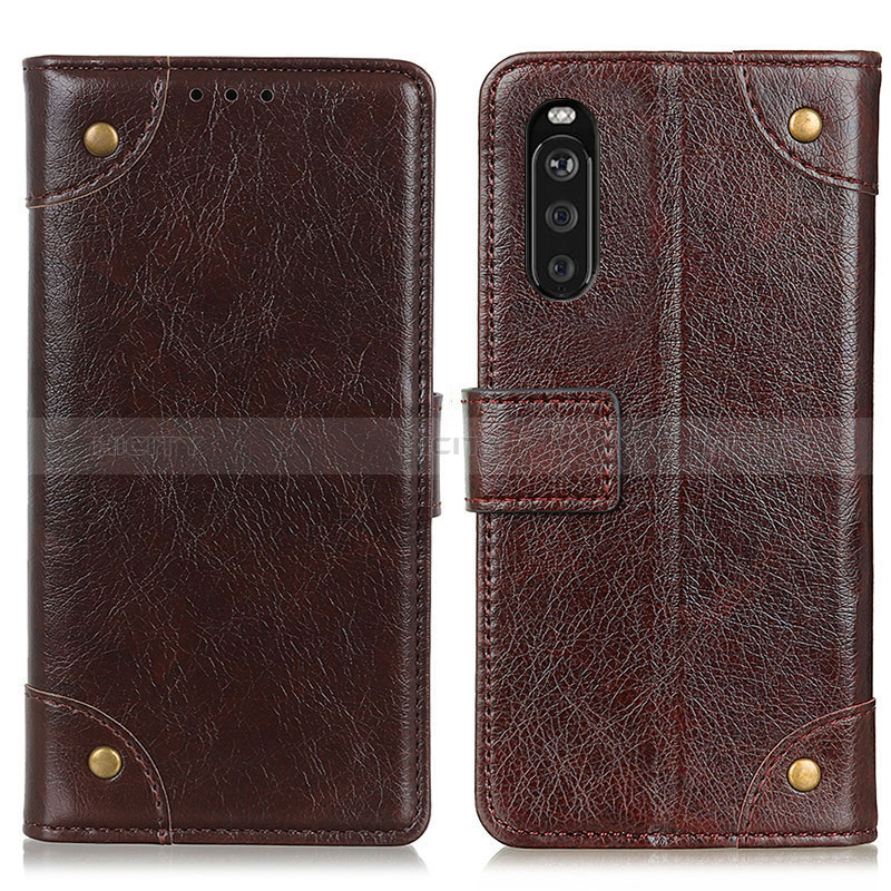 Coque Portefeuille Livre Cuir Etui Clapet K06Z pour Sony Xperia 10 III SOG04 Marron Plus